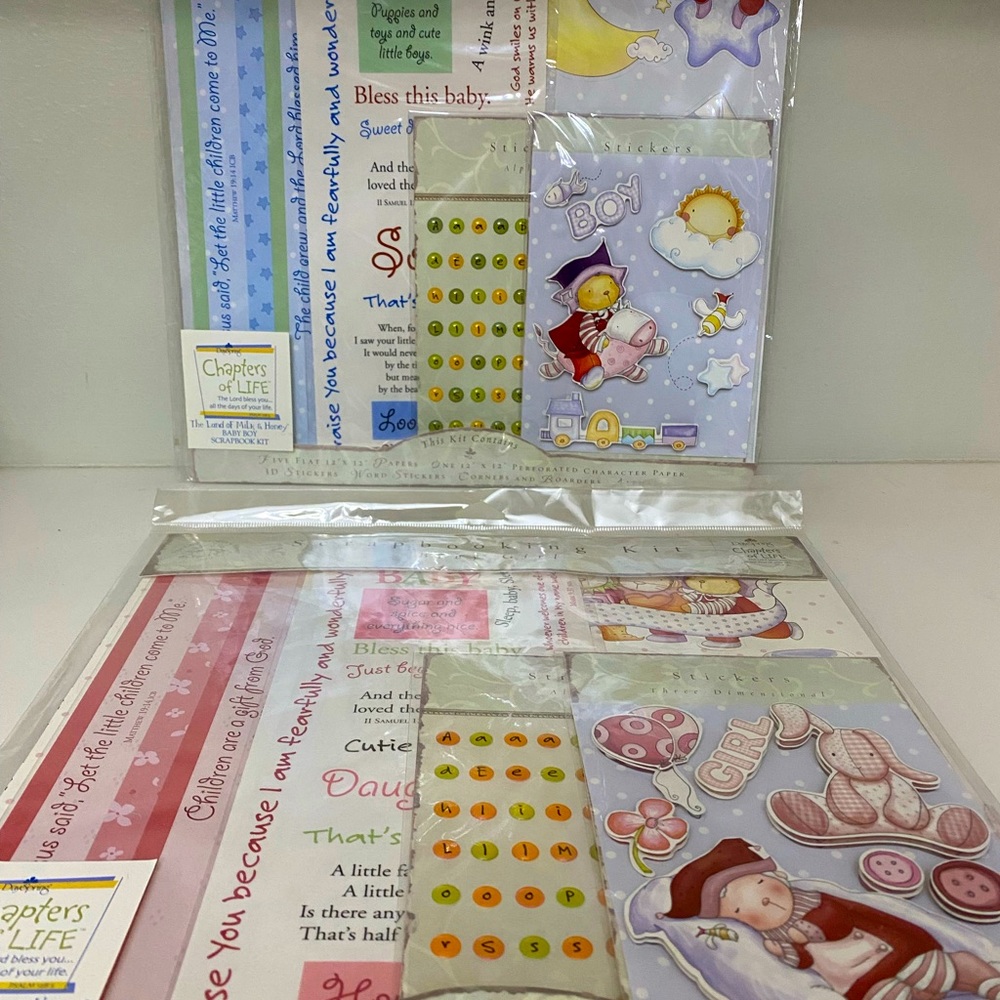 Scrapbooking kit boy and girl